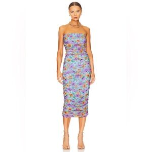 Veronica Beard Quiana Dresss in Lake Blue Multi